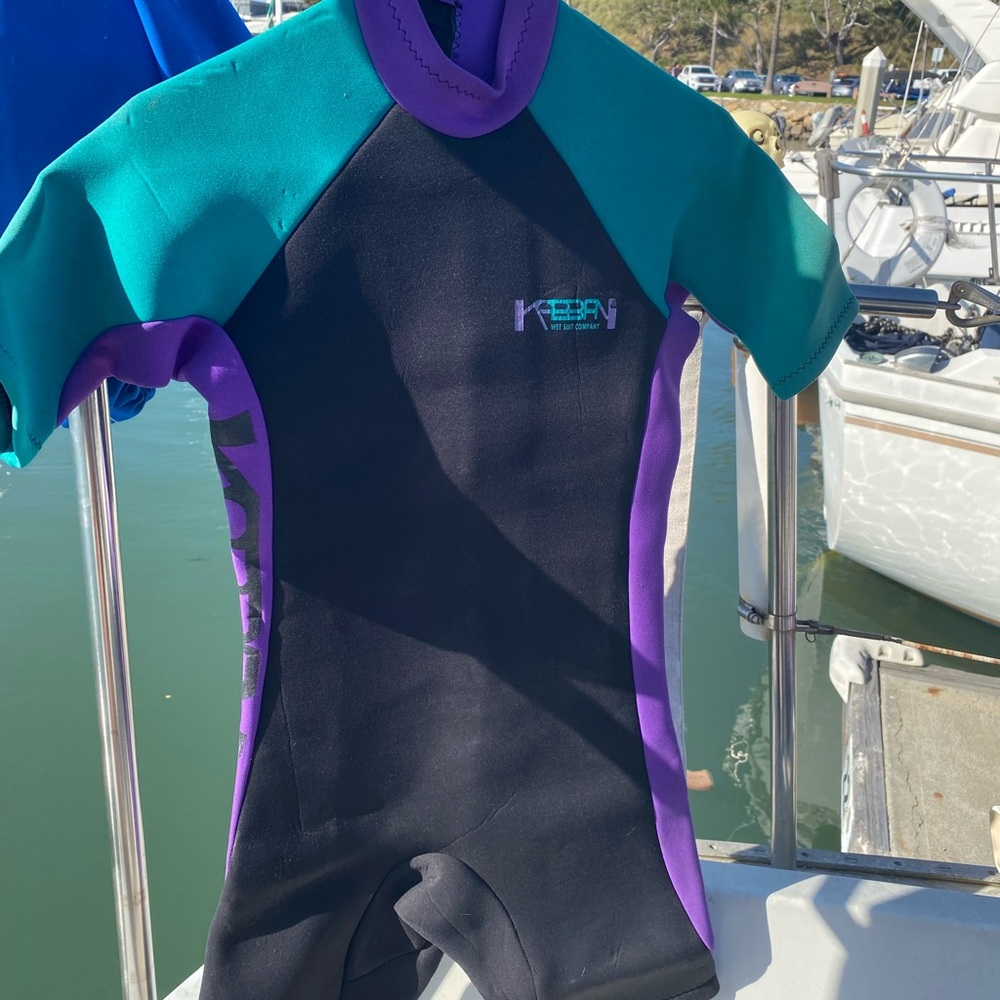 Keen Swim Wetsuit Rashguard - Black, Teal, and Purple